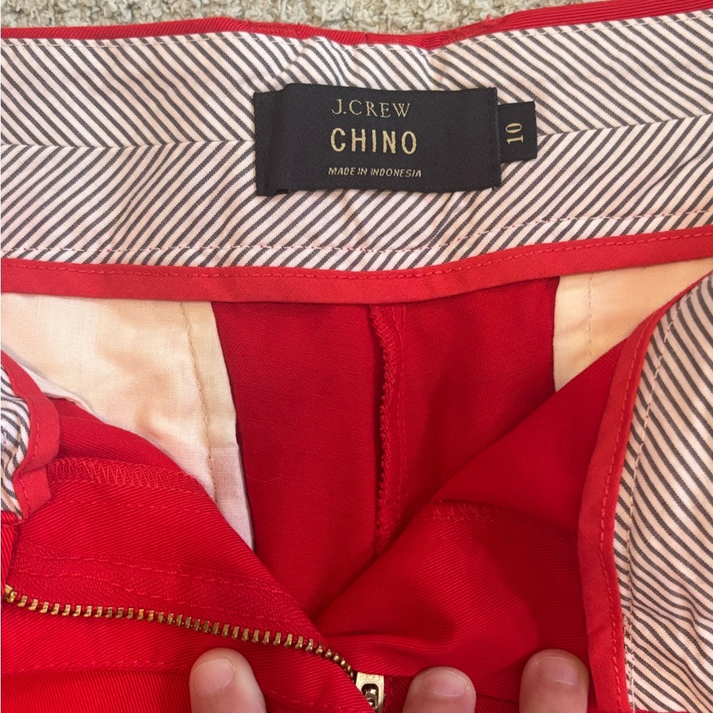 J. Crew Vibrant Red Women's chino shorts - Picture 2 of 2